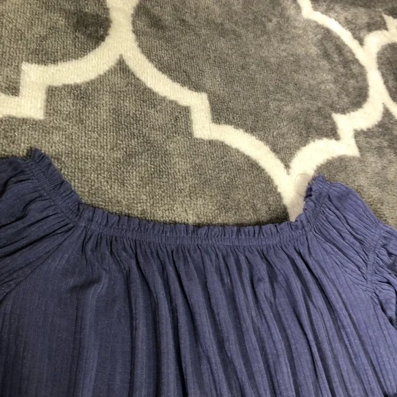 Maurices Blouse Womens 0X (14W) Off shoulder Balloon Sleeve Top Cinch Bust Top - Picture 3 of 11